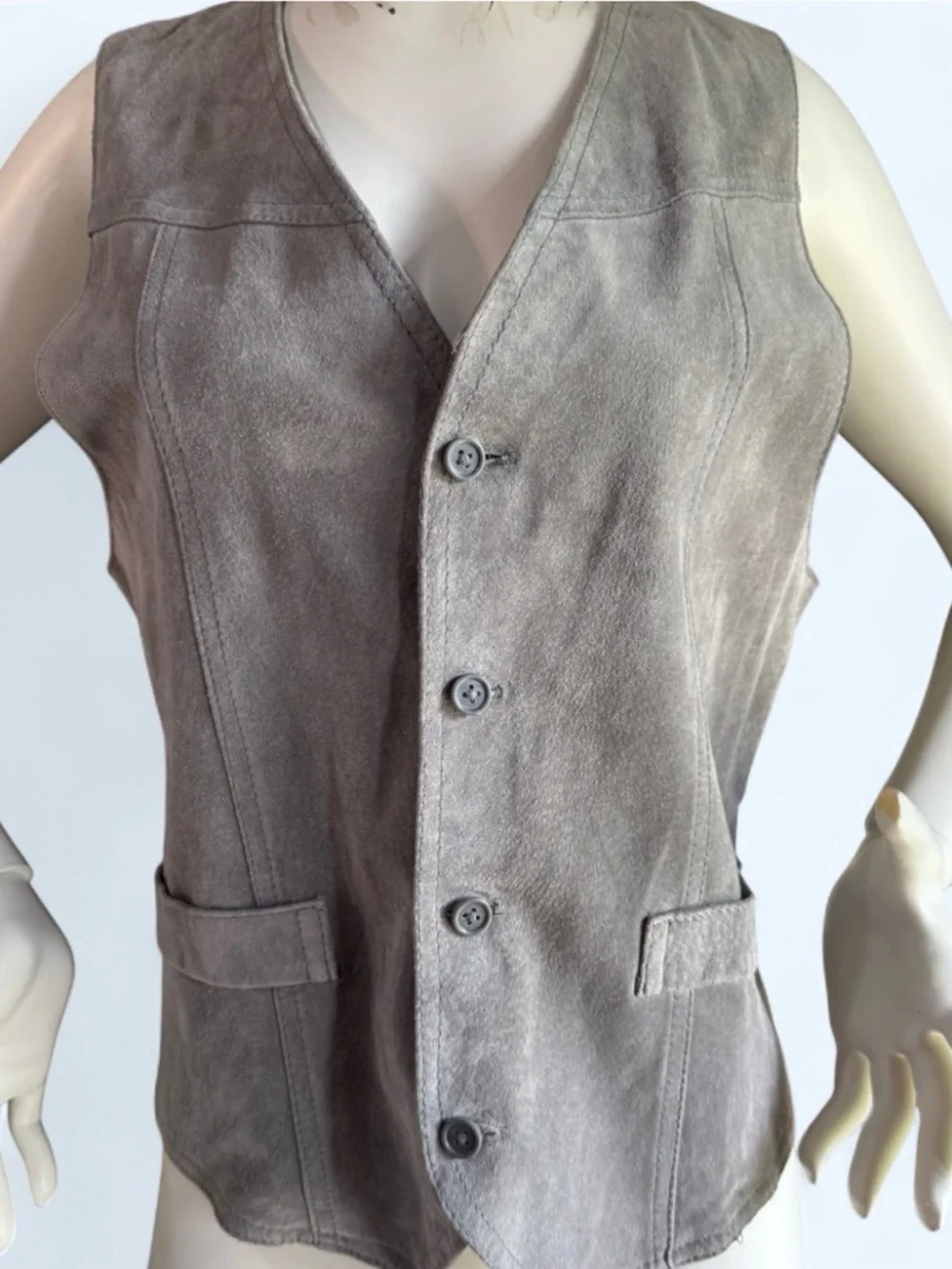 Wilsons Leather vintage 90s mint condition Suede Vest - Picture 1 of 5